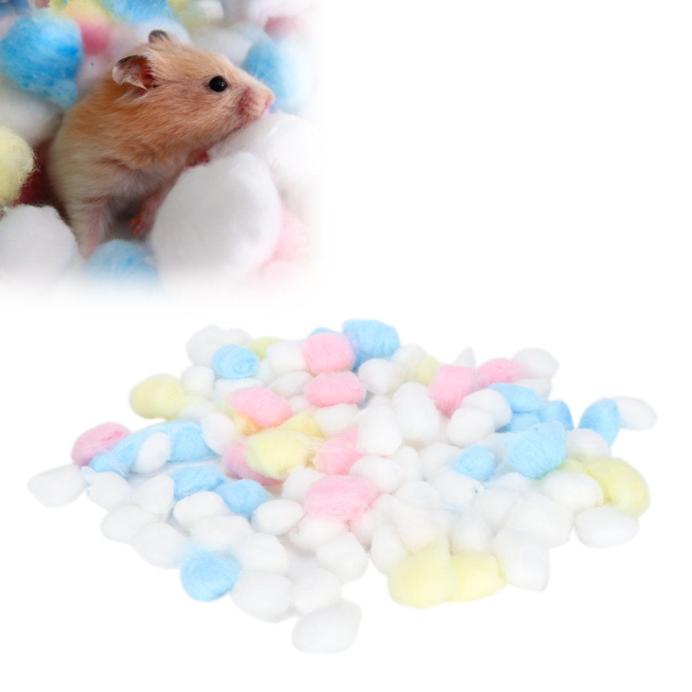 EBTOOLS Hamster House Filler Ball,Hamster Cotton Balls Filler Colorful Natural Cotton Warm Bedding for Small Animals House,Hamster Warm Bedding Animals & Pet Supplies > Pet Supplies > Small Animal Supplies > Small Animal Bedding EBTOOLS