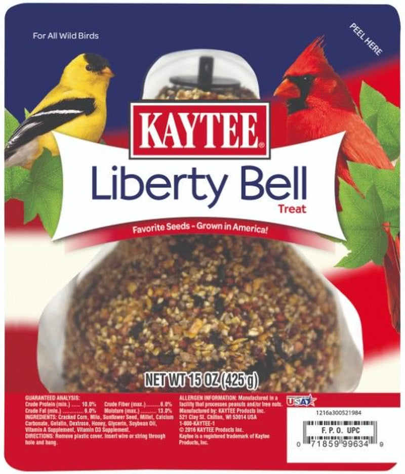 Kaytee Liberty Bell Wild Bird Treat with Favorite Seeds Grown in America for Wild Birds 15 Oz Pack of 4 Animals & Pet Supplies > Pet Supplies > Bird Supplies > Bird Treats Kaytee