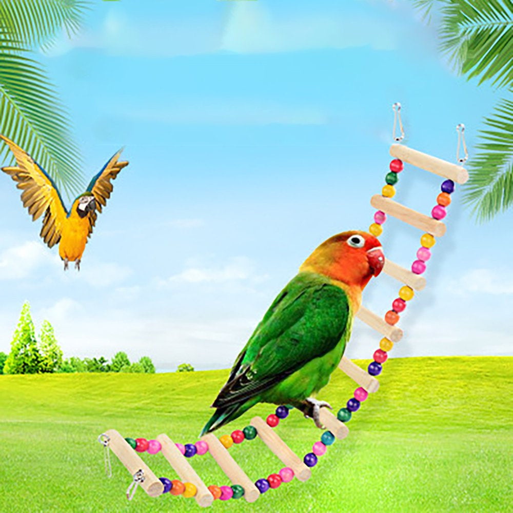 Sehao Wooden Ladder / P^Erch for Bird (Parrot, Parakeet, Cockatoo, Macaw) or Rat, Gerbil, Mouse, Chinchilla, Guinea Pig, Squirrel Animals & Pet Supplies > Pet Supplies > Bird Supplies > Bird Ladders & Perches WOCLEILIY   