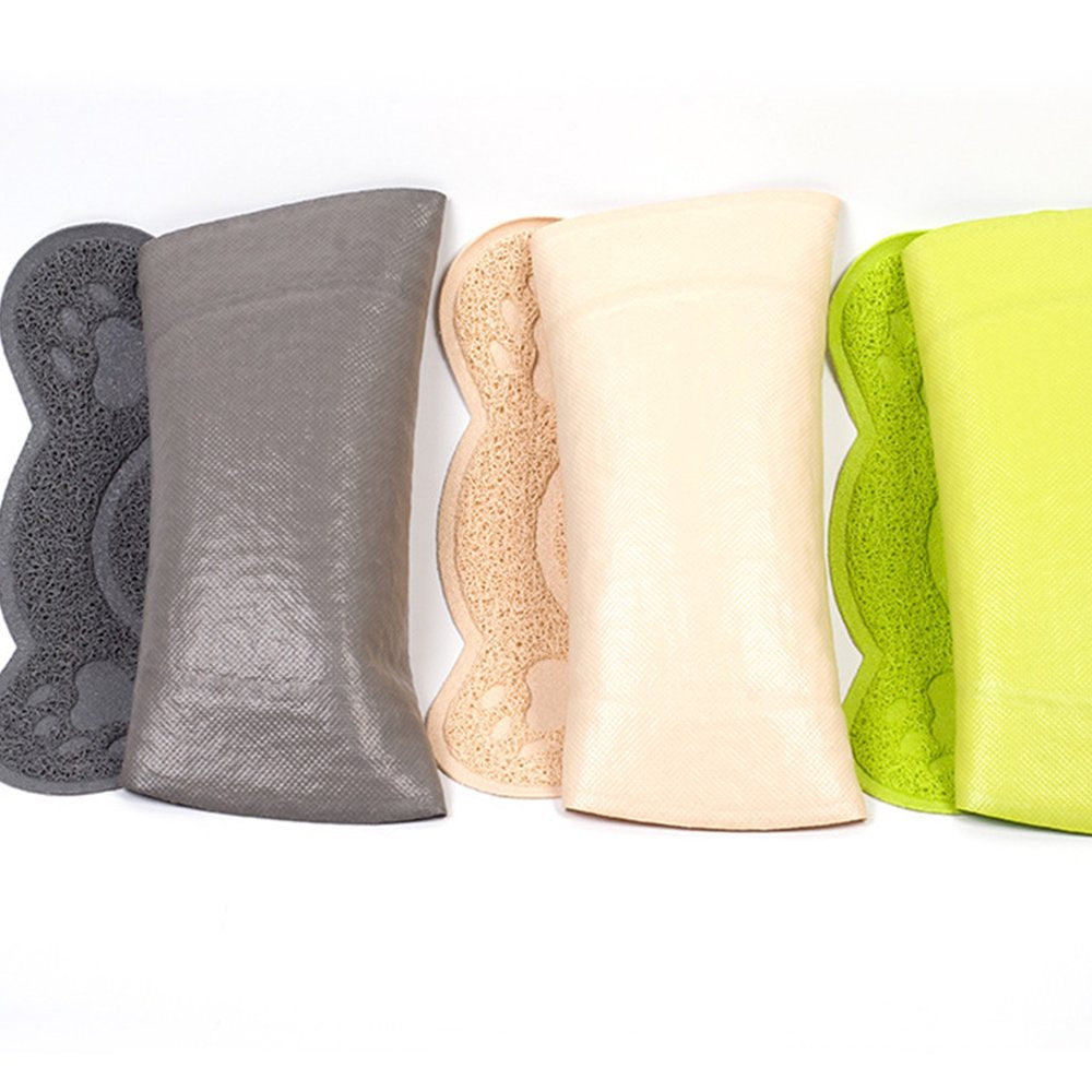 Bestonzon 2Pcs Cat Litter Mat Non-Slip Waterproof Pet Cat Litter Box Mat Lovely Bone Shape Litter Catcher Pads Size S Beige Animals & Pet Supplies > Pet Supplies > Cat Supplies > Cat Litter Box Mats Bestonzon