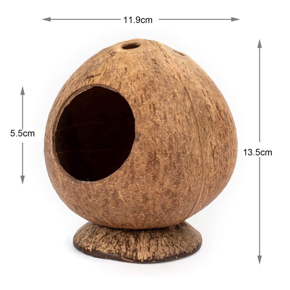 Meidiya Coconut Hut Hamster House Bed Small Animals Cage Accessories for Hamsters Hedgehogs Guinea Pigs Parrots Sugar Gliders Small Animal Cage Habitat Decor Animals & Pet Supplies > Pet Supplies > Small Animal Supplies > Small Animal Habitats & Cages Meidiya