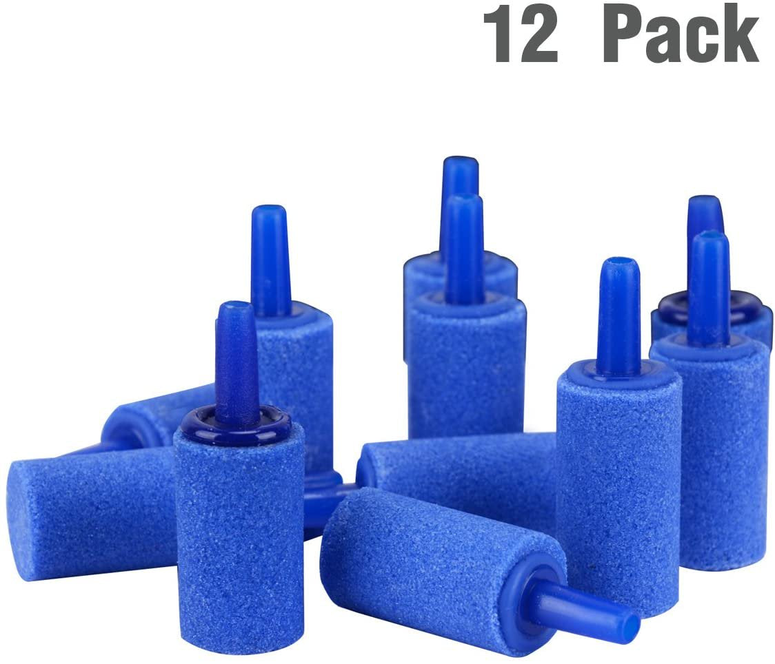 Kreigaven 12 Pcs Small Air Stone Bubble Stone Diffuser Bubbler Airstones for Aquarium Fish Tank and Pump Blue Animals & Pet Supplies > Pet Supplies > Fish Supplies > Aquarium Air Stones & Diffusers Kreigaven