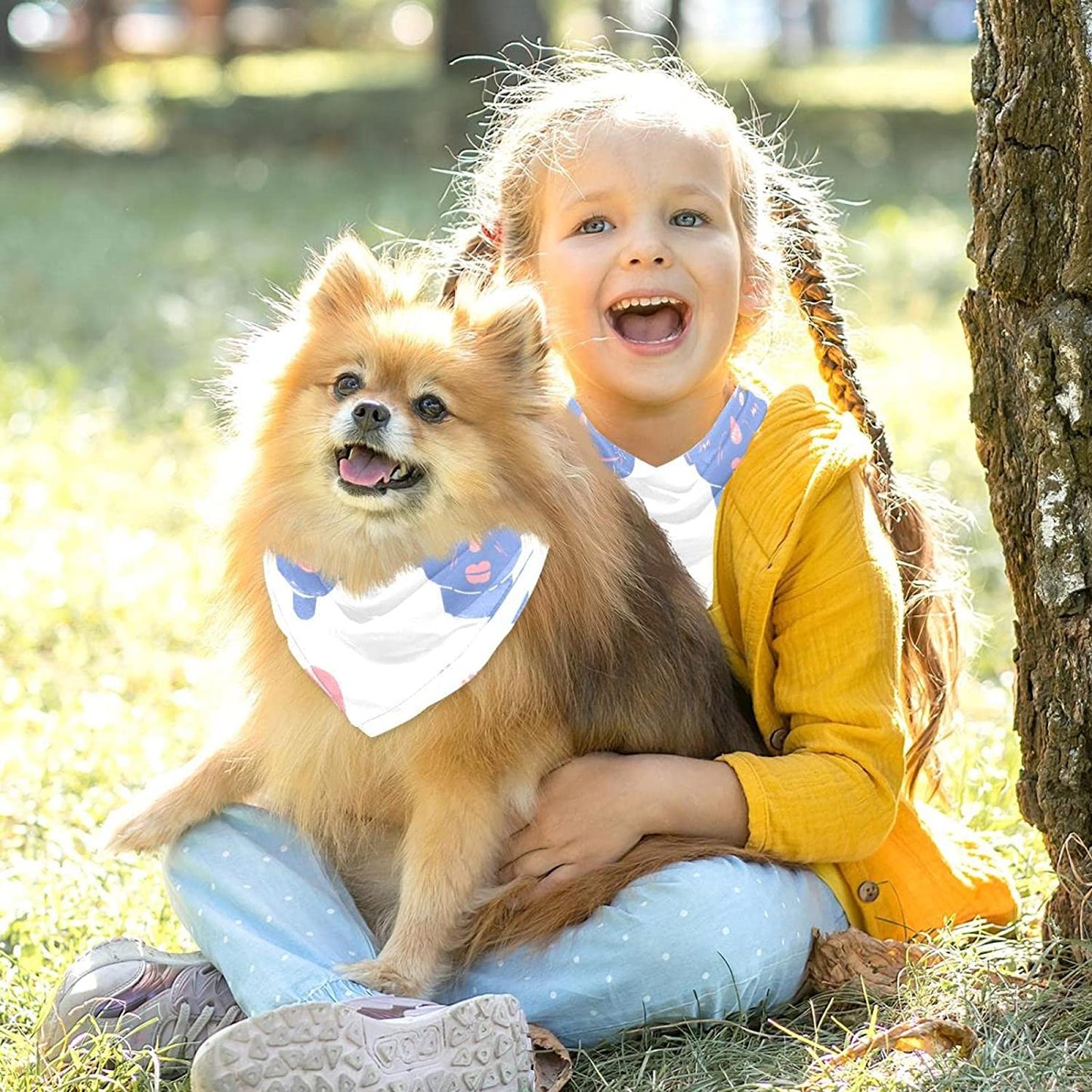 Dog Bandanas,Cat Triangle Bibs,Two Sizes,Cartoon Style Boy Girl,Pet Scarf for Small Medium Large Pets Animals & Pet Supplies > Pet Supplies > Dog Supplies > Dog Apparel tzhcjsjgs