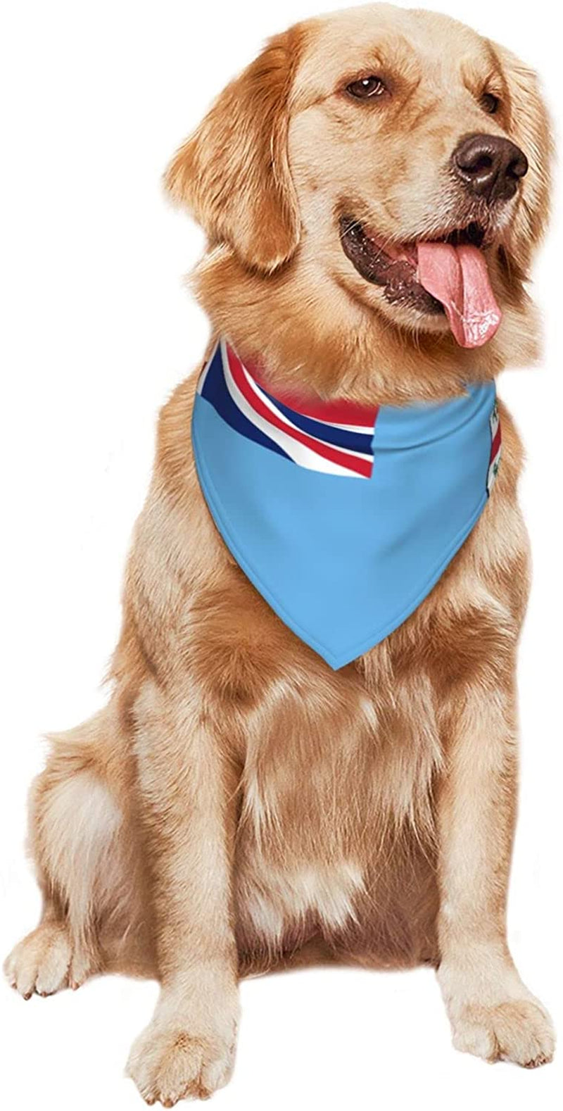 Flag of Fiji Pet Dog and Cat Decorative Triangle Scarf,Dog Bandana,Breathable and Stain Resistant. Animals & Pet Supplies > Pet Supplies > Dog Supplies > Dog Apparel ZALTAS