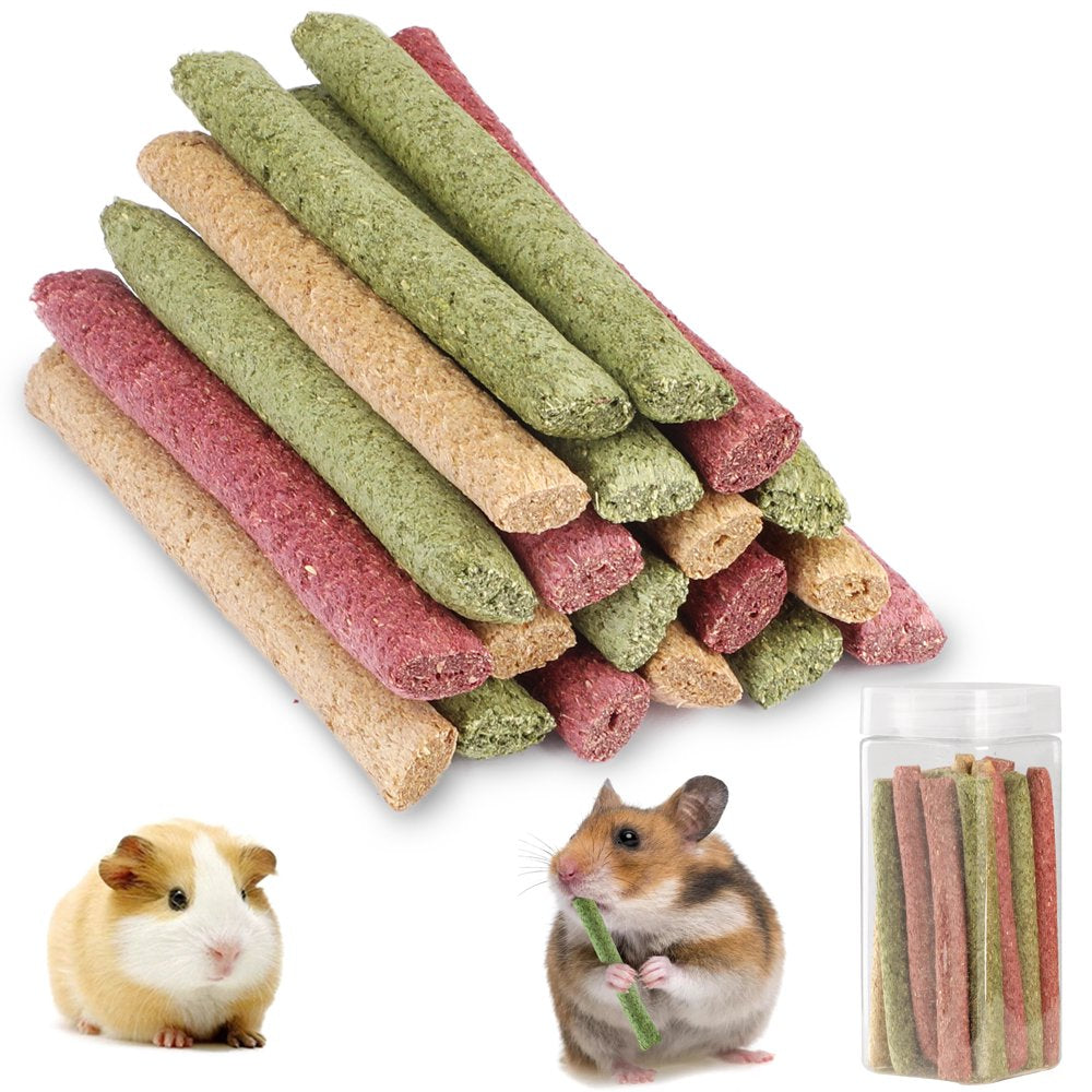 FLONOZZ Timothy Hay Sticks, 20 Pcs Rabbit Chews for Teeth, Pet Chews, Natural Chinchilla Chews, Three Flavors Animals & Pet Supplies > Pet Supplies > Small Animal Supplies > Small Animal Treats FLONOZZ