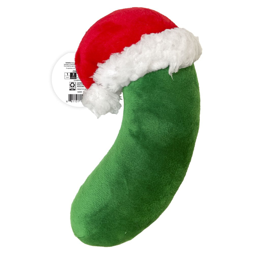 Vibrant Life Holiday Pickle Dog Toy with Squeaker for Light to Moderate Chewing Animals & Pet Supplies > Pet Supplies > Dog Supplies > Dog Toys Vibrant Life