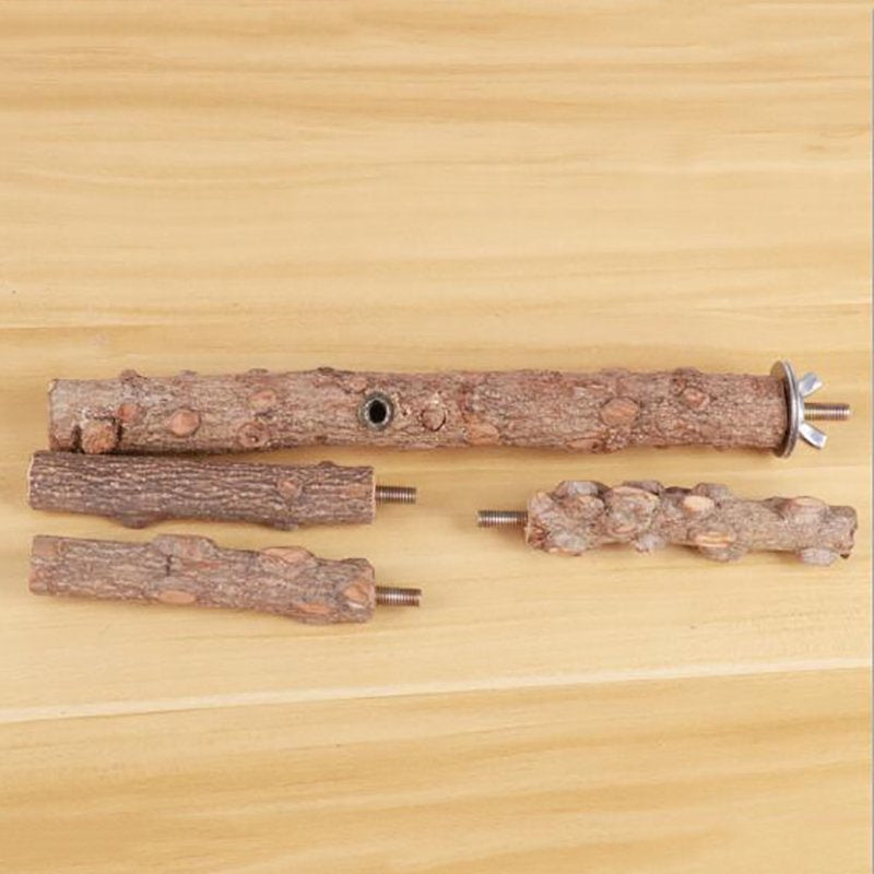 Tiabiaya Pet Parrot Birds Standing Stick Wooden Bird Climbing Ladder Perches Cockatiel Parakeet Claw Grinding Toy Animals & Pet Supplies > Pet Supplies > Bird Supplies > Bird Ladders & Perches Tiabiaya