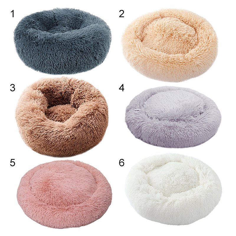 Pet Bed, Fluffy Luxe Soft Plush round Cat and Dog Bed, Donut Cat and Dog Cushion Bed, Self-Warming and Improved Sleep, Orthopedic Relief Shag Faux Fur Bed Cushion Animals & Pet Supplies > Pet Supplies > Cat Supplies > Cat Beds Vicooda