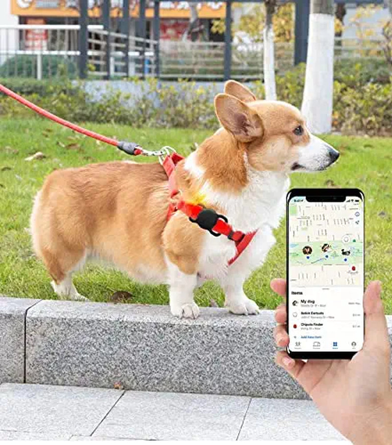 ALOGOLD 6 Pack Airtag Dog Collar Holder, Protective Cover Silicone for Dog Cat Pet Collar, Anti-Lost Air Tag Case Holder Cover(Black, Red) Electronics > GPS Accessories > GPS Cases ALOGOLD