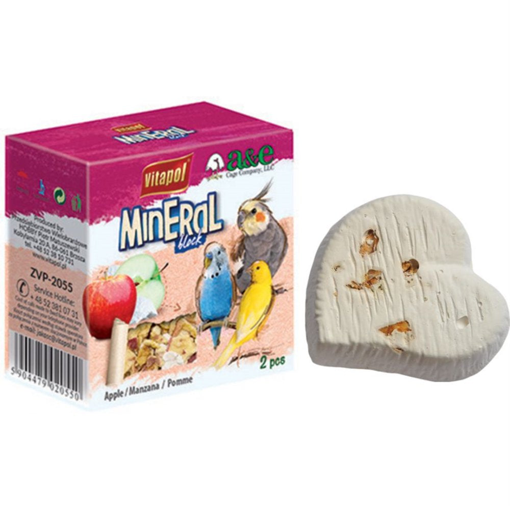 AE Cage Company Apple Infused Bird Mineral Block Animals & Pet Supplies > Pet Supplies > Bird Supplies > Bird Treats AE Cage Company