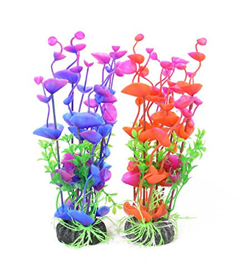 CNZ Aquarium Decor Fish Tank Decoration Ornament Artificial Plastic Plant Green 8-Inch Purple & Red Animals & Pet Supplies > Pet Supplies > Fish Supplies > Aquarium Decor CNZ