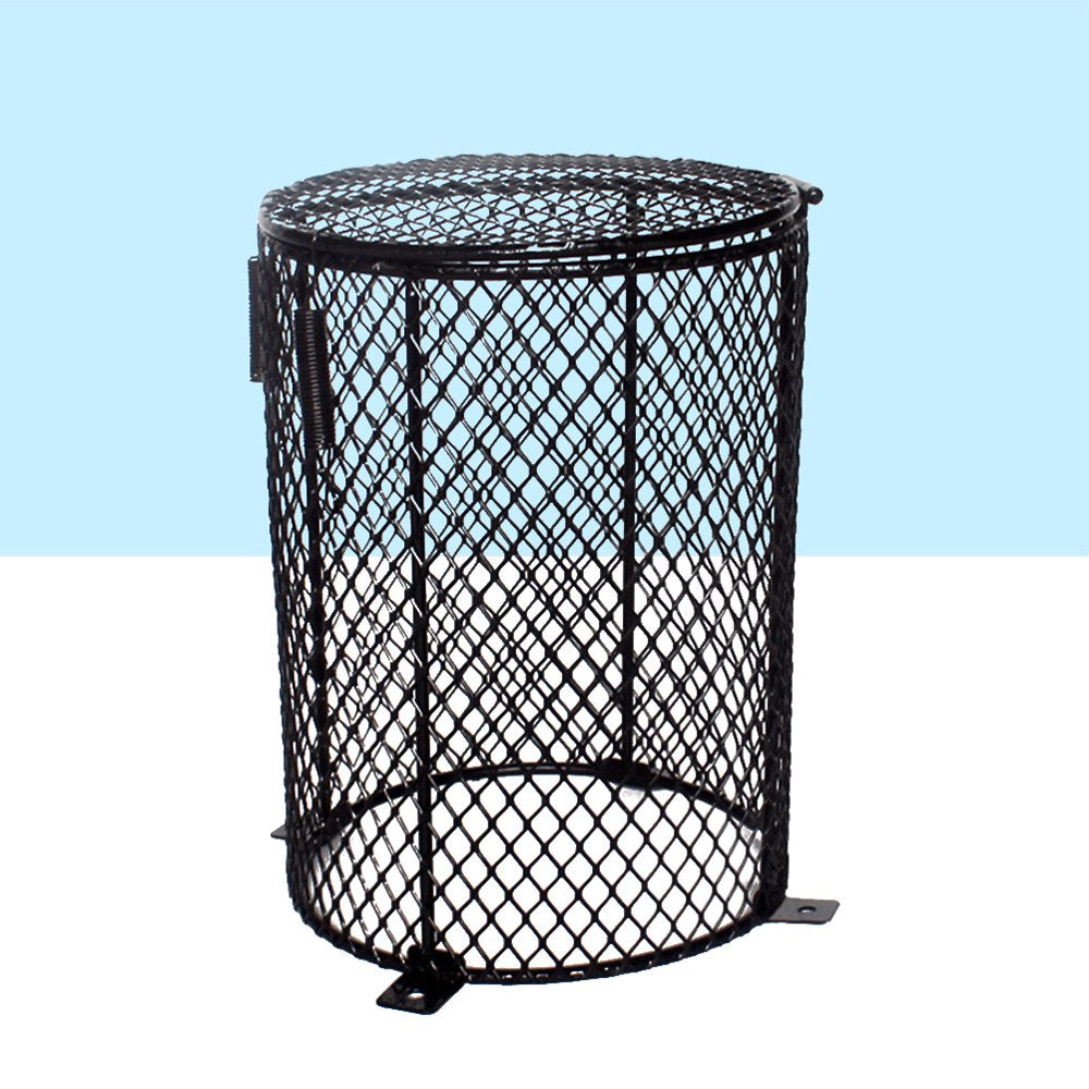 Pet Reptile Anti-Scald Lamp round Shape Reptile Heater Guard Heating Lamp Shade Daytime Light Lampshade Reptiles Amphibian Poultry Care Lampshade Black PINXOR