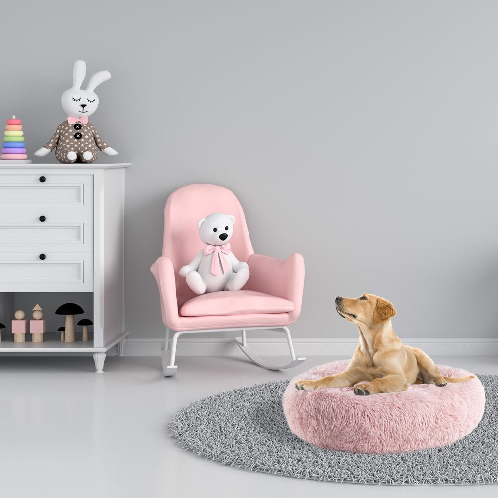 Precious Tails Super Luxe Shaggy Faux Fur Donut Bolster Dog Cat Bed - Small Animals & Pet Supplies > Pet Supplies > Cat Supplies > Cat Beds ENCHANTE ACCESSORIES