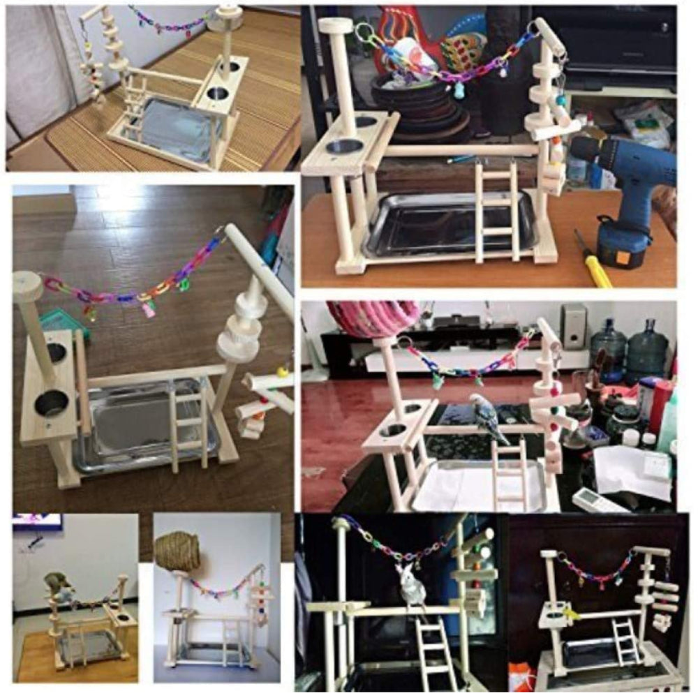Parrot Playstand Bird Play Stand with a Tray,Cockatiel Playground Woo Animals & Pet Supplies > Pet Supplies > Bird Supplies > Bird Gyms & Playstands tytling