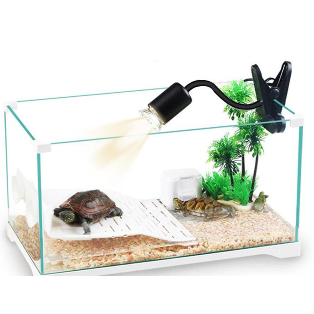 Porcelain Reptile Aquarium Heat Lamp Heating Light W/360 Degree Rotatable Clip Basking B for Aquarium Habitat Bird Turtle Switch Button Animals & Pet Supplies > Pet Supplies > Reptile & Amphibian Supplies > Reptile & Amphibian Habitat Heating & Lighting FITYLE