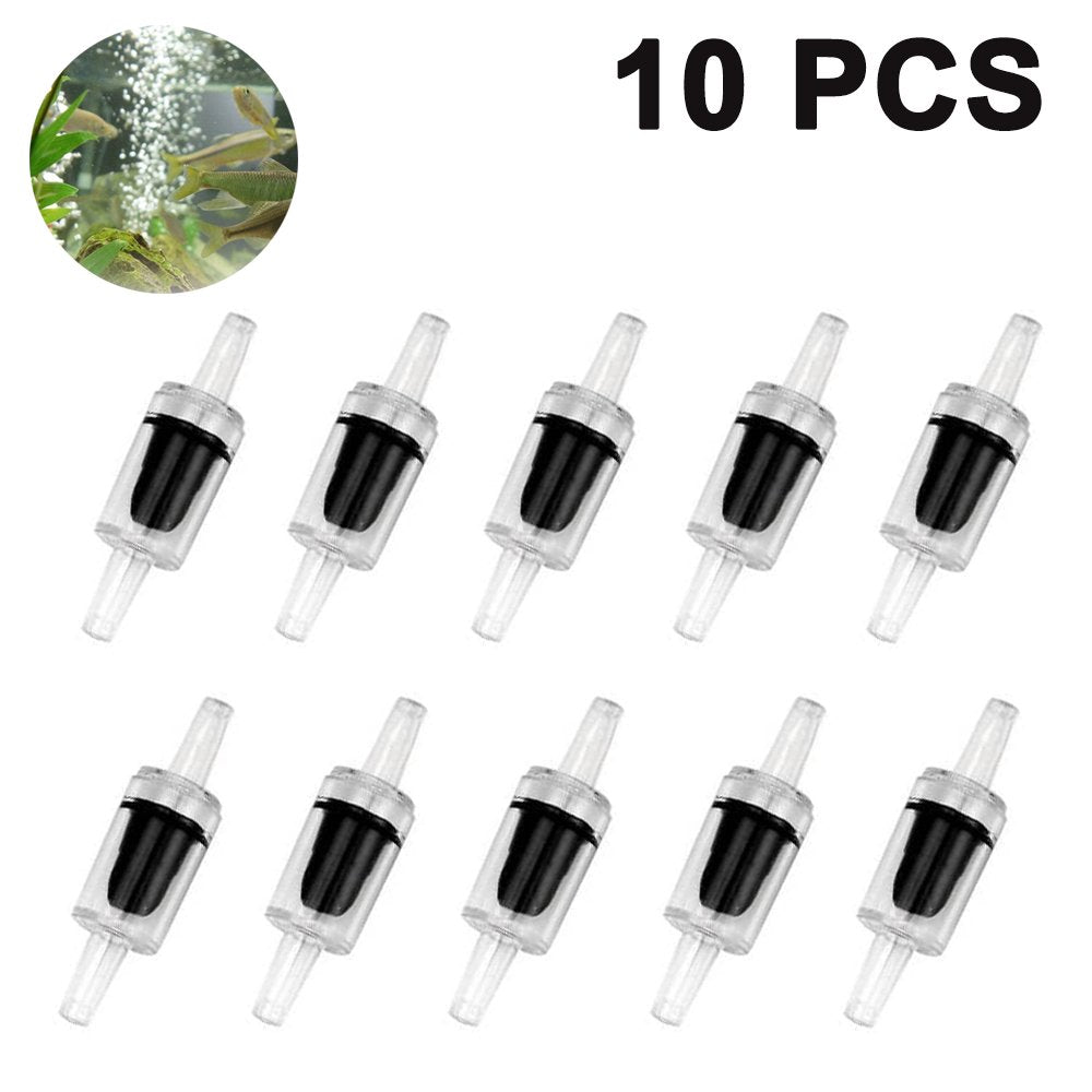 Plastic One Way Non-Return Check Valves 10Pcs Aquarium Air Pump Accessories for Fish Tank Air Line Tube Tubing Hose Pipe Fitting Animals & Pet Supplies > Pet Supplies > Fish Supplies > Aquarium & Pond Tubing Miruku Black