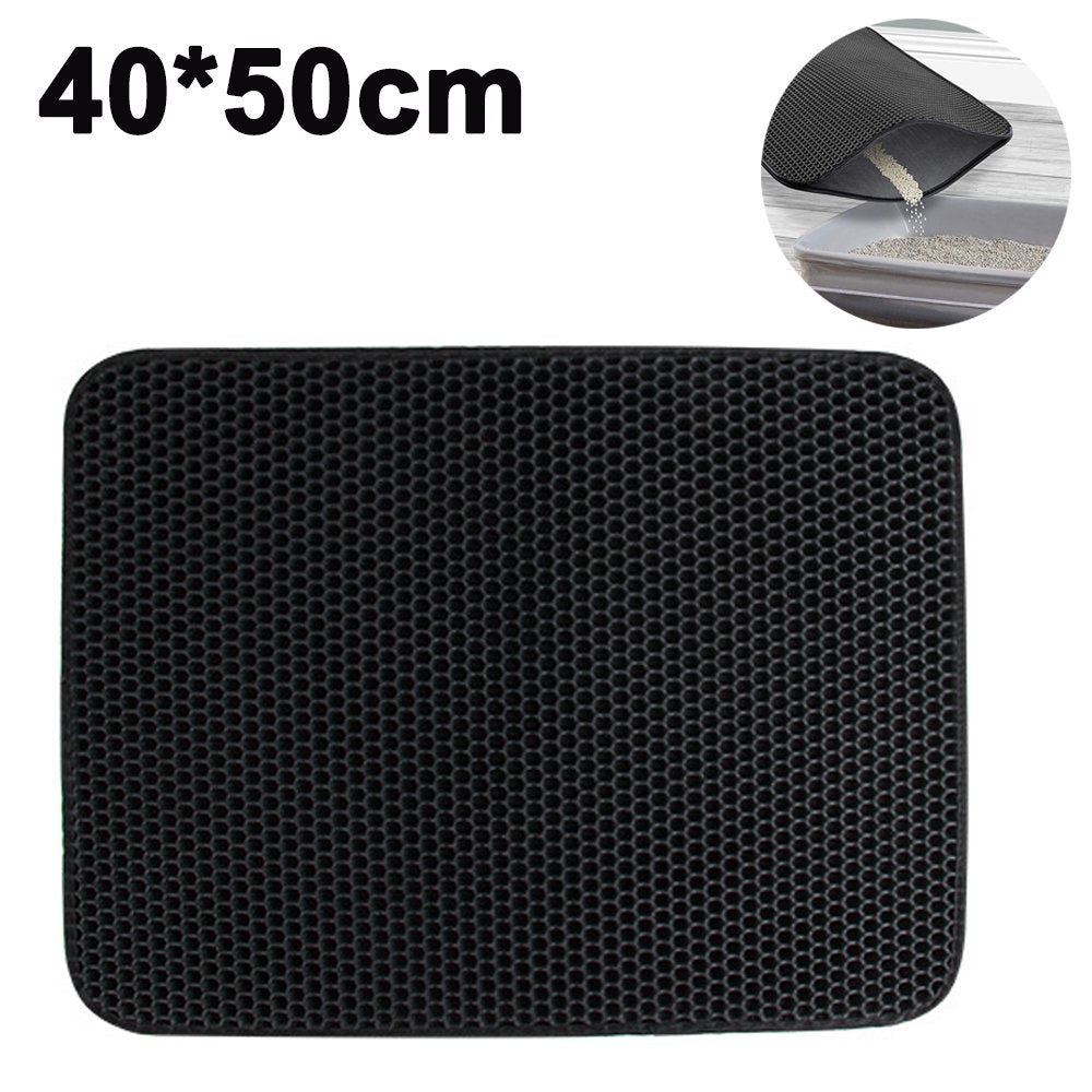 Cat Litter Trapper Litter Mat, Cat Mat, Litter Box Mat Water Proof Layer and Puppy Pad Option. Animals & Pet Supplies > Pet Supplies > Cat Supplies > Cat Litter Box Mats Ranludas 40*50cm Black