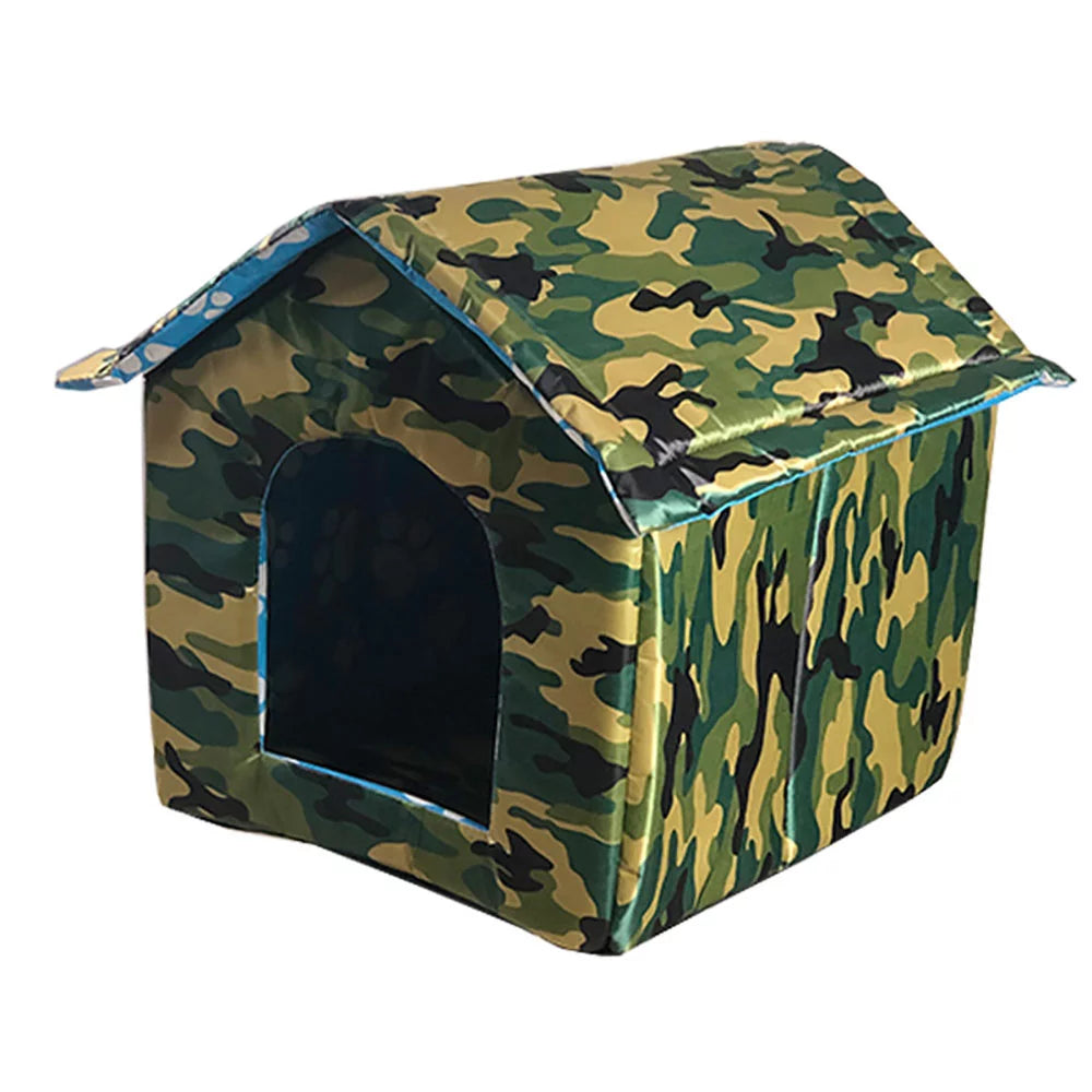 Waterproof Cat House Dog House Outdoor Rainproof Dog House Cat House Pet Supplies Animals & Pet Supplies > Pet Supplies > Dog Supplies > Dog Houses OURLEEME Camouflage Green