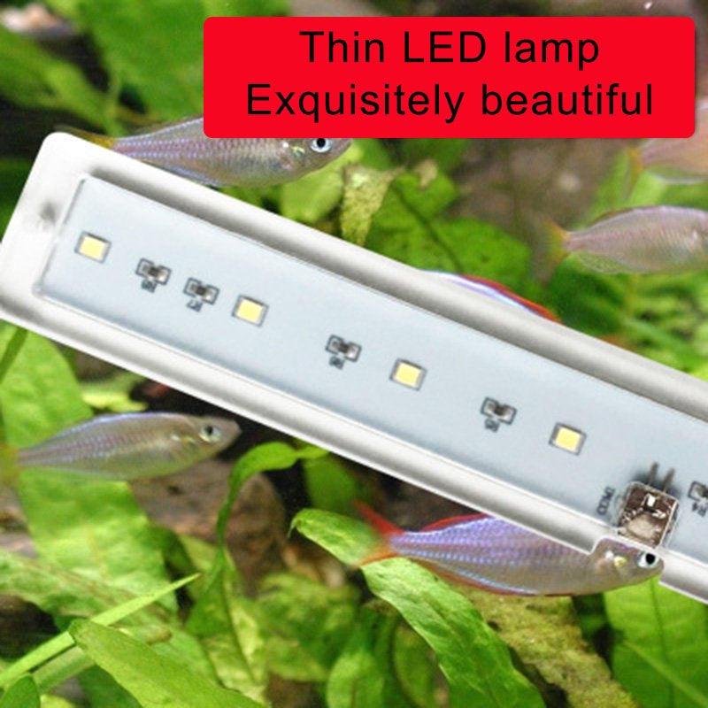 LED Aquarium Lamp Plant Light Fits Tanks 3-8MM Thickness Aquatic Lamp Aquarium Bracket Light New Animals & Pet Supplies > Pet Supplies > Fish Supplies > Aquarium Lighting GETNOIVAS