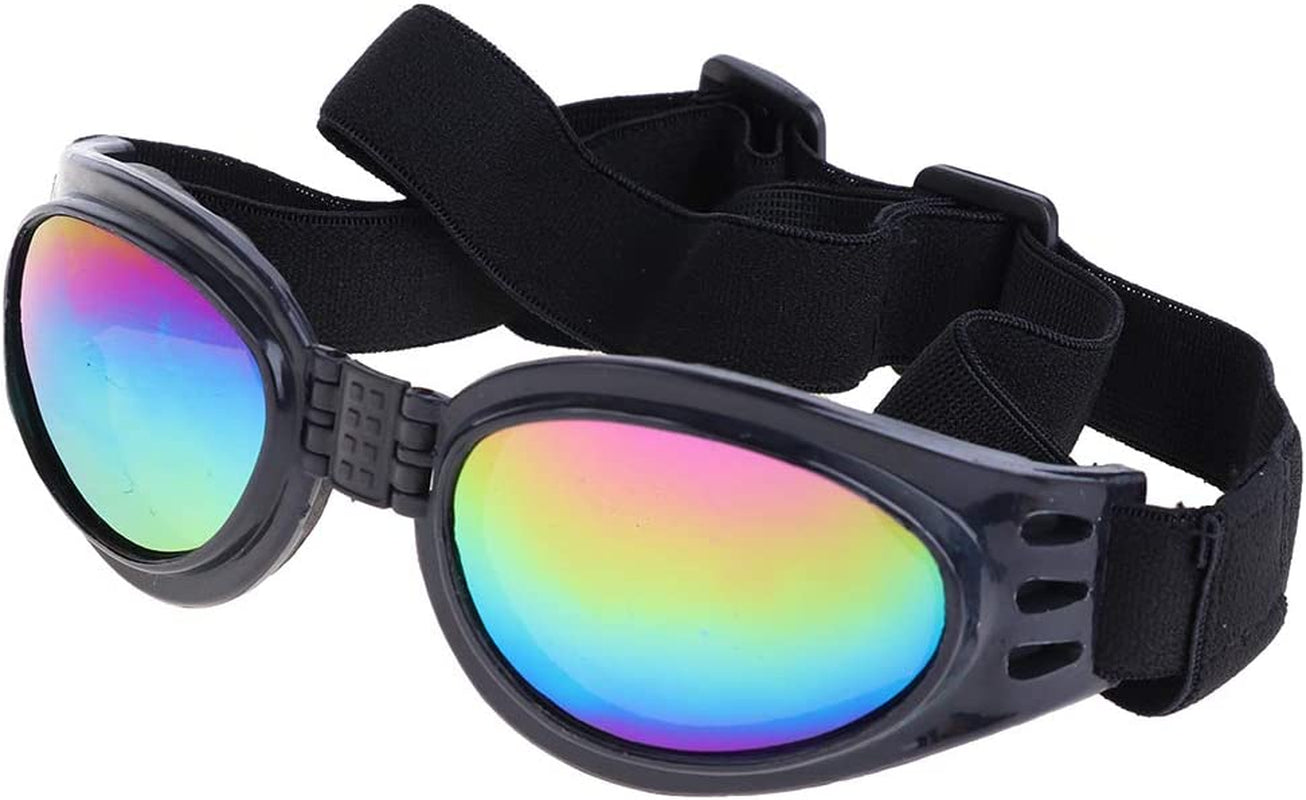 Zhaibiao-Us Adjustable Dog Goggles Pet Dog Sunglasses Foldable Dog UV Sunglasses for Travel Dog Photo Props (Pink) Animals & Pet Supplies > Pet Supplies > Dog Supplies > Dog Apparel zhaibiao-us Black