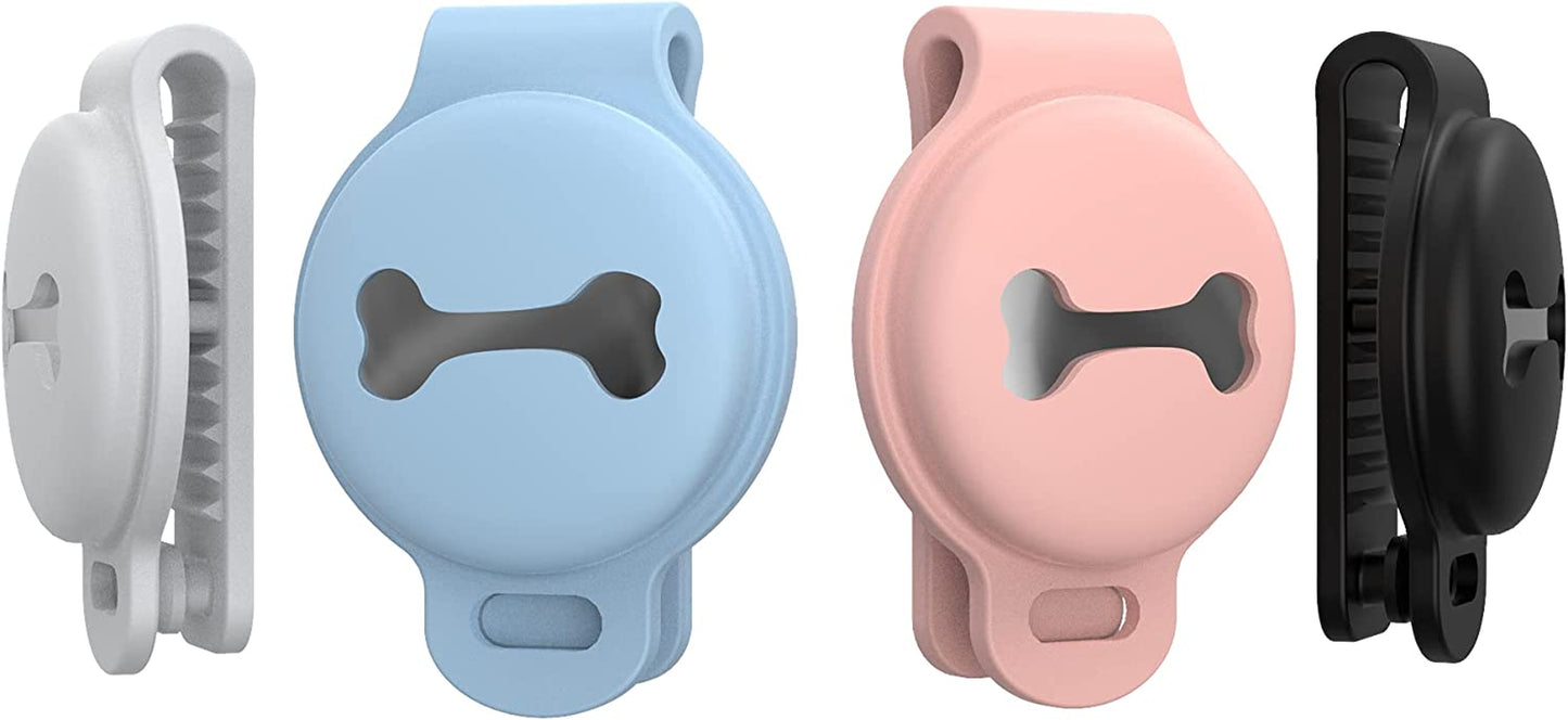 Navy Otter Silicone Apple® Airtag Case for Pets, Collar and Harness Compatible, Backpack and Bag Compatible (Flamingo Pink) Electronics > GPS Accessories > GPS Cases Navy Otter Jay Blue