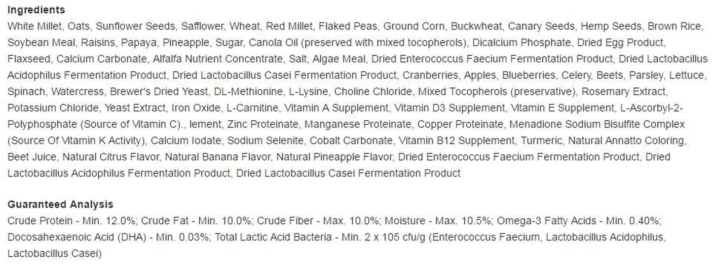 Higgins Vita Seed Cockatiel Bird Food, 2 Lb Animals & Pet Supplies > Pet Supplies > Bird Supplies > Bird Food HIGGINS GROUP