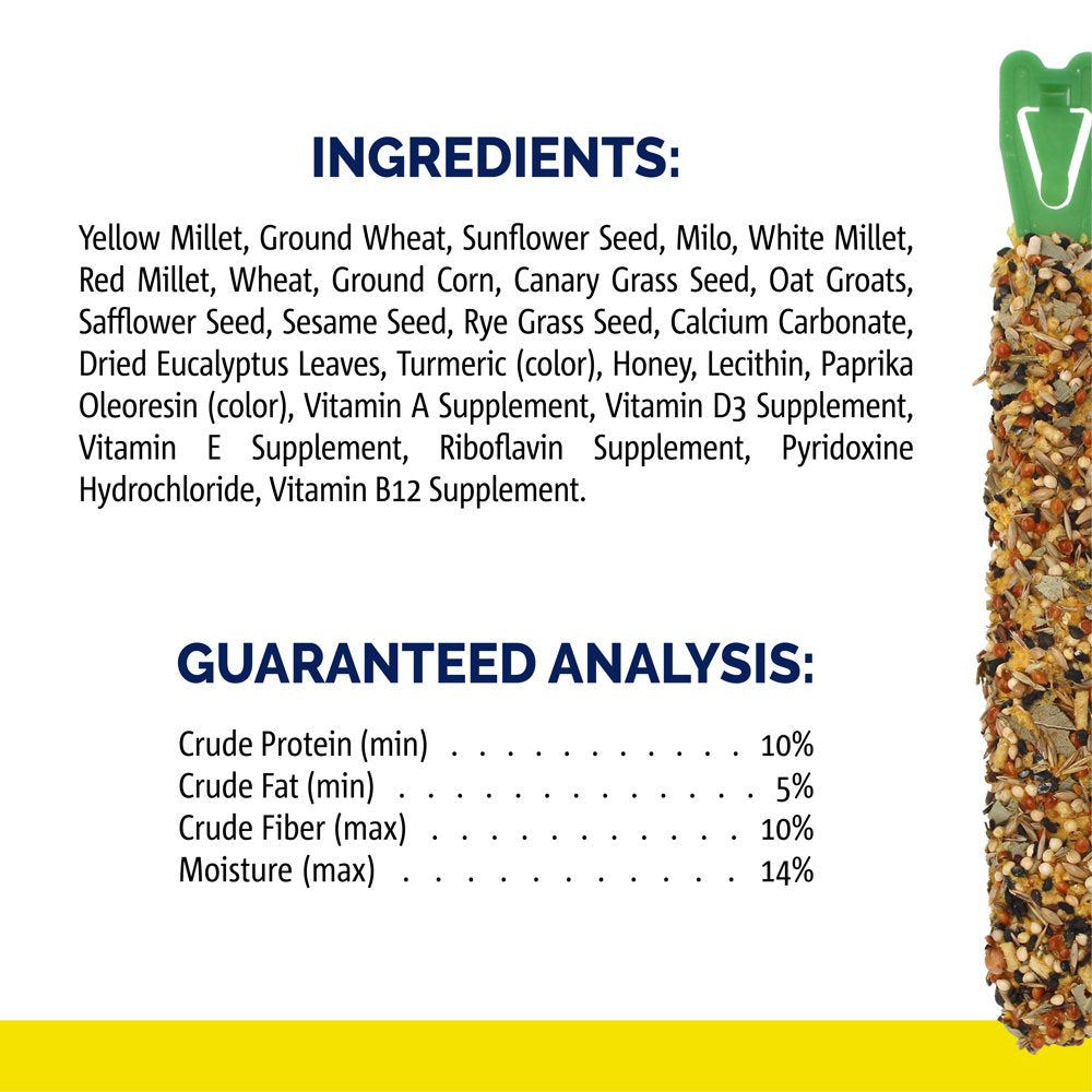 Vitakraft Crunch Sticks Cockatiel Treat - Golden Honey - Pet Bird Treat Toy Animals & Pet Supplies > Pet Supplies > Bird Supplies > Bird Treats Vitakraft Sunseed