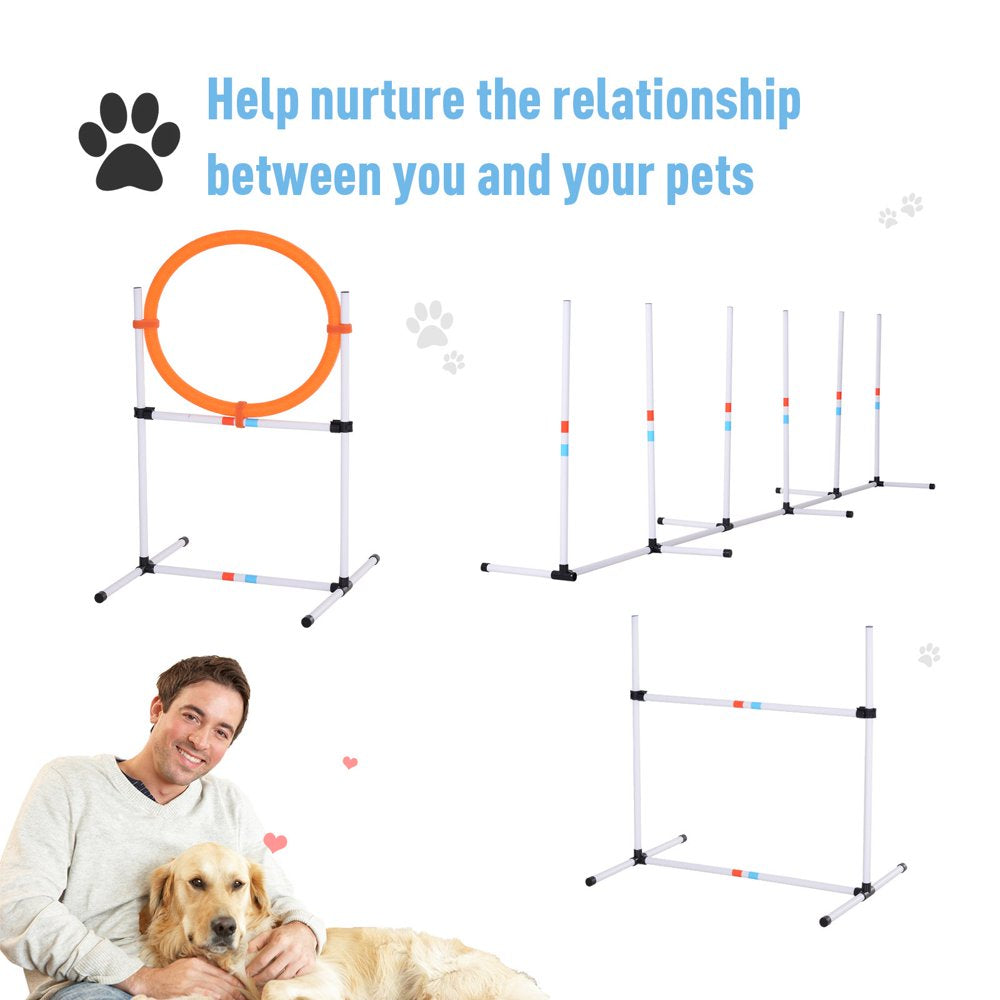 Mixfeer Portable Pet Pet Training Set Dog Obstacle Exercise Adjustable Jump Ring High Jumper W/ Carry Bag Animals & Pet Supplies > Pet Supplies > Dog Supplies > Dog Treadmills Mixfeer