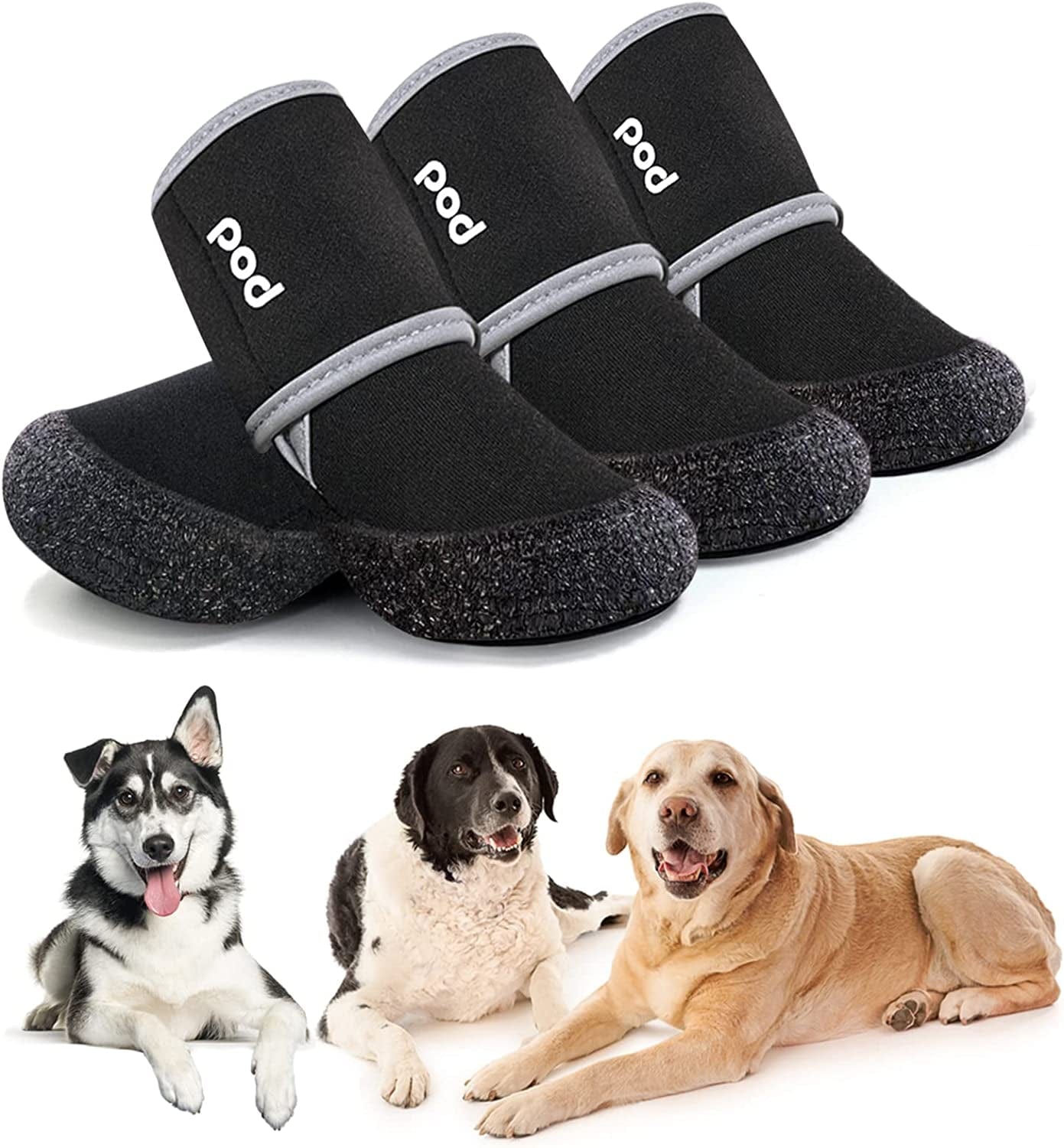 4Pcs chaussures chien imperméable sport protection chausson