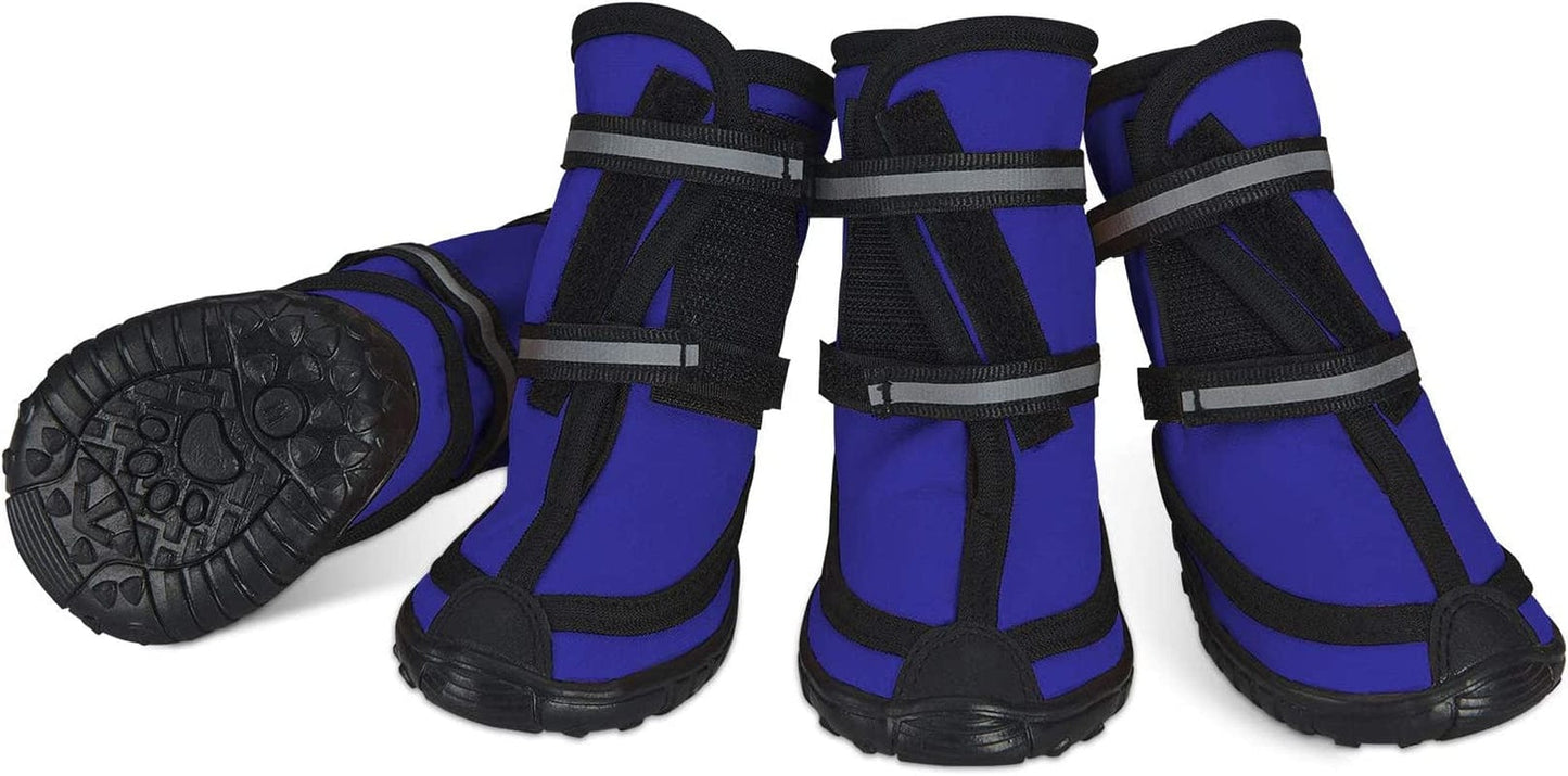 Dog Shoes for Large Dogs Winter Snow Dog Booties with Adjustable Straps Rugged Anti-Slip Sole Paw - Sports Running Hiking Pet Dog Boots Protectors Comfortable Fit for Medium Large Dog (S, Red) Animals & Pet Supplies > Pet Supplies > Dog Supplies > Dog Apparel Dociote Blue M(Width 2.05in)
