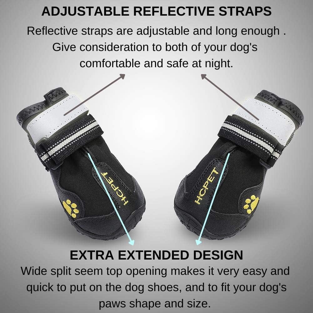Dog Snow Boots Dog Shoes for Medium Large Dogs Dog Booties for Winter Waterproof Dog Boots & Paw Protectors Dog Winter Boots with Adjustable Reflective Straps Durable Anti-Slip Shoes for Dogs Animals & Pet Supplies > Pet Supplies > Dog Supplies > Dog Apparel Teamoo