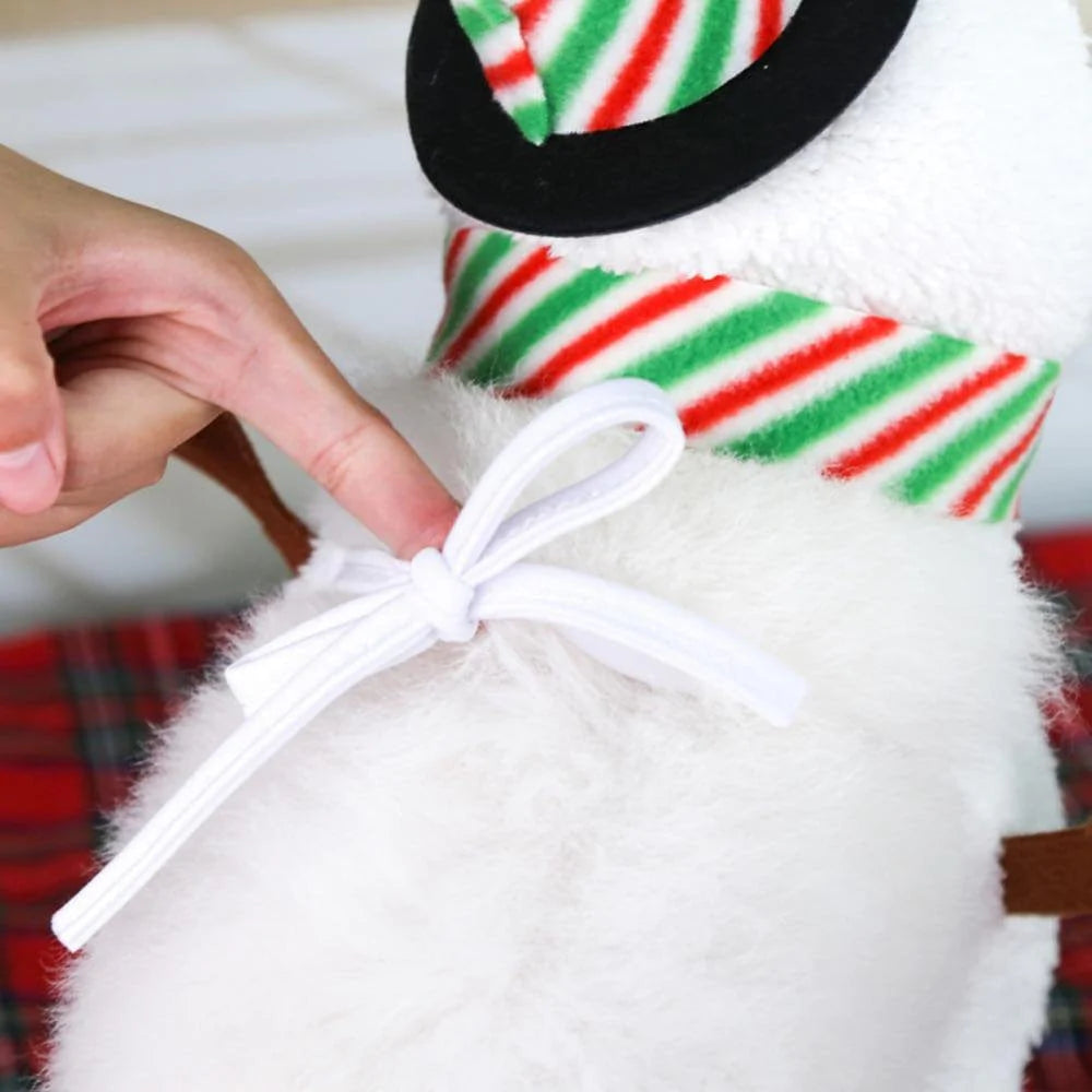 Dog Snowman Costume Large Christmas Costume Funny Pet Dogs Cats Clothes Apparel Party Dress up Clothing Christmas Animals & Pet Supplies > Pet Supplies > Cat Supplies > Cat Apparel MAXCOZY