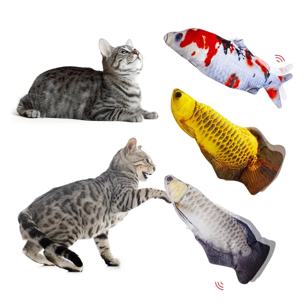 DOTSOG 3 Pack Floppy Fish Cat Toy, Realistic Moving Flippity Fish Cat Toy Plush Simulation Interactive Toys for Cats Pets Kitten Exercise Animals & Pet Supplies > Pet Supplies > Cat Supplies > Cat Toys DOTSOG 3 Pack-A