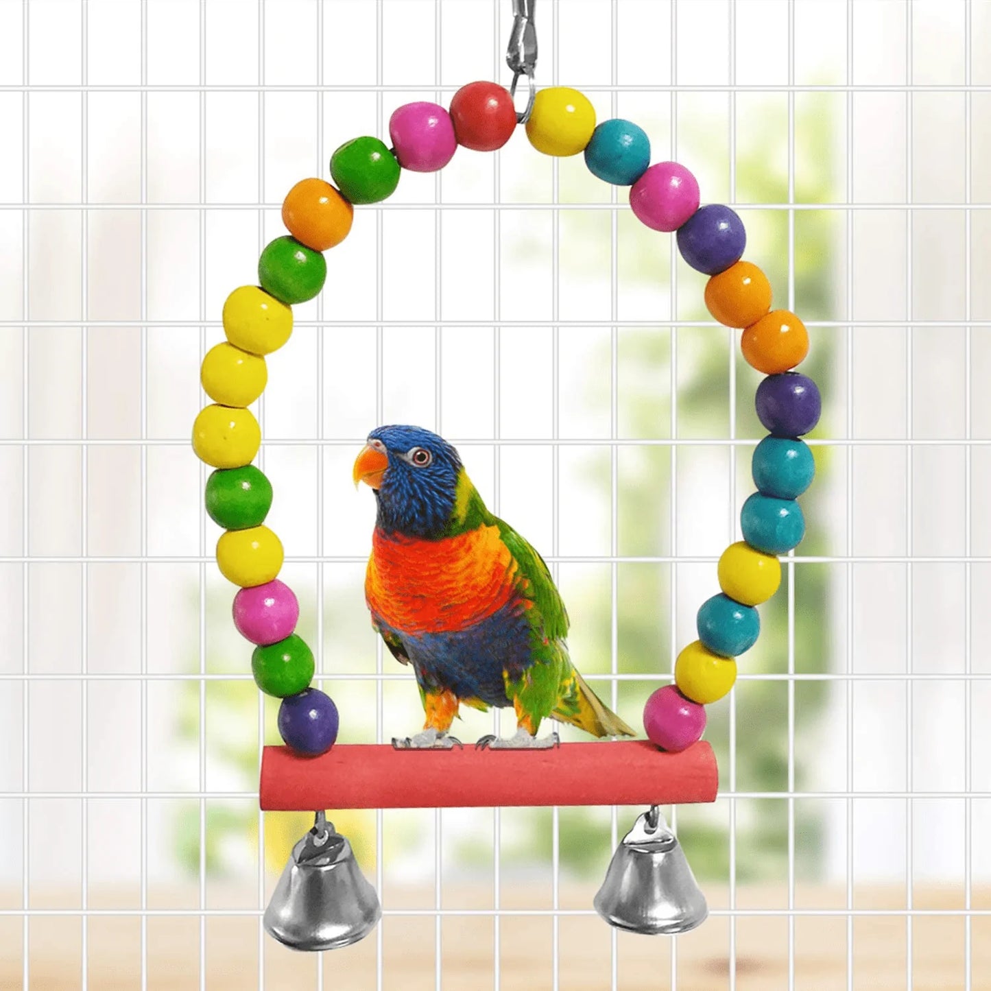 E-KOMG 13 Packs Bird Swing Toys,Parrot Chewing Hanging Perches with Bell,Pet Birds Cage Toys Suitable for Small Parakeets,Love Birds,Cockatiels,Macaws,Finches Animals & Pet Supplies > Pet Supplies > Bird Supplies > Bird Cage Accessories E-KOMG