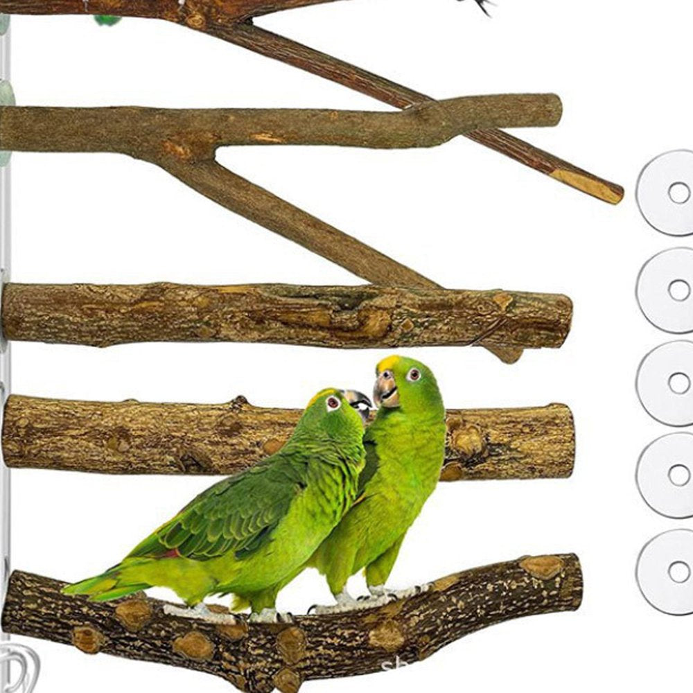Cage Toys Bird Wooden Play Gyms Stands Parakeets 20Cm Animals & Pet Supplies > Pet Supplies > Bird Supplies > Bird Gyms & Playstands HOMYL