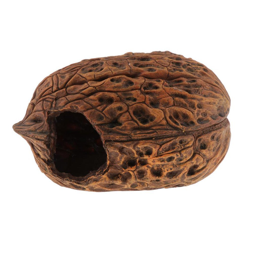 Walnut Reptile Hideaway for Amphibian Tank Resin Ornaments Animals & Pet Supplies > Pet Supplies > Reptile & Amphibian Supplies > Reptile & Amphibian Food Menolana