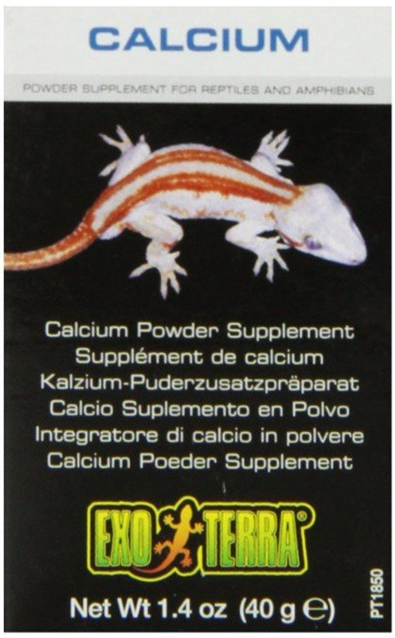 Exo Terra Reptiles/Amphibians Calcium Powder Supplement, 1.4-Ounce Animals & Pet Supplies > Pet Supplies > Reptile & Amphibian Supplies > Reptile & Amphibian Food Hagen