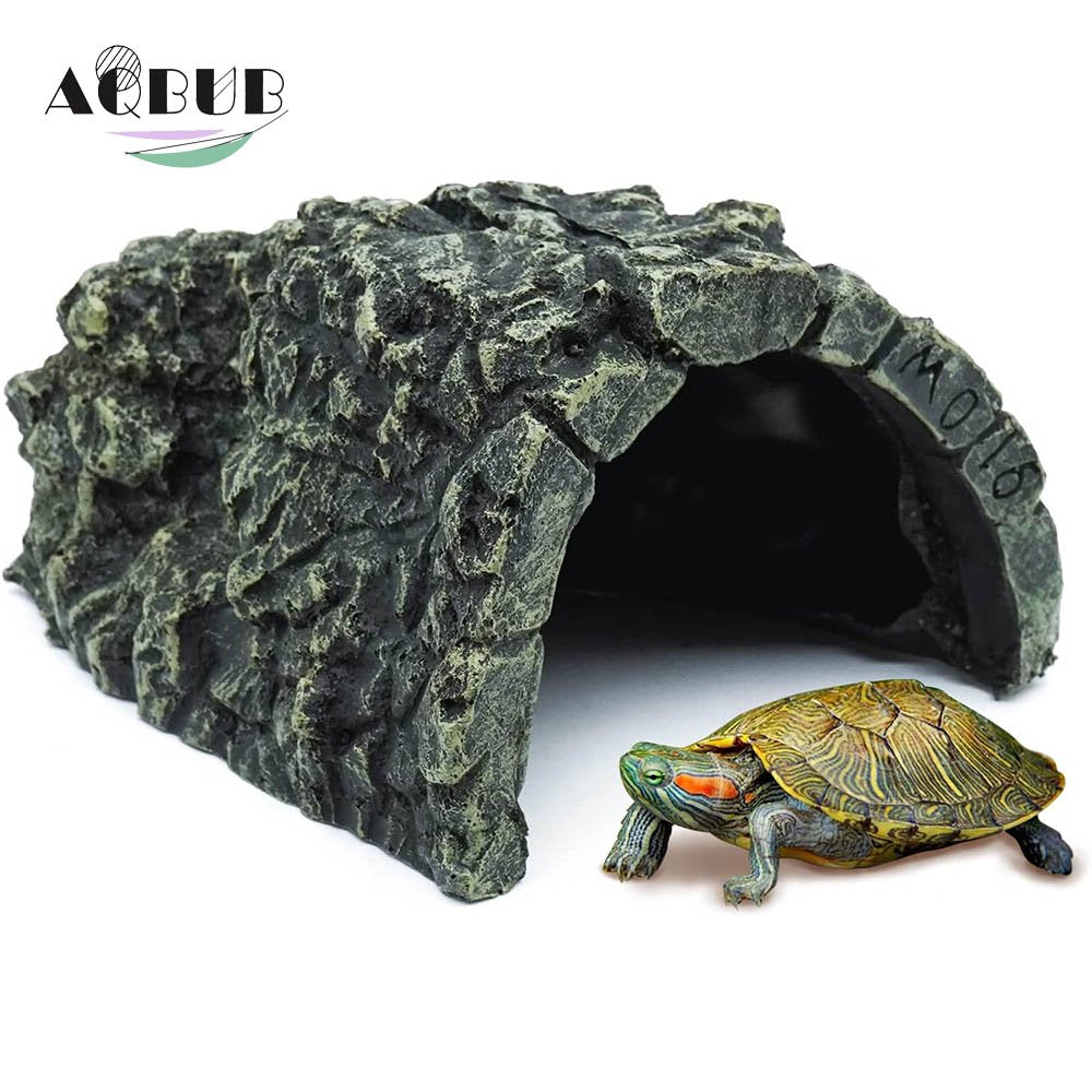 Reptile Hideout Caves, Reptile Shelter Turtle Hide Cave for Snake Small  Animals