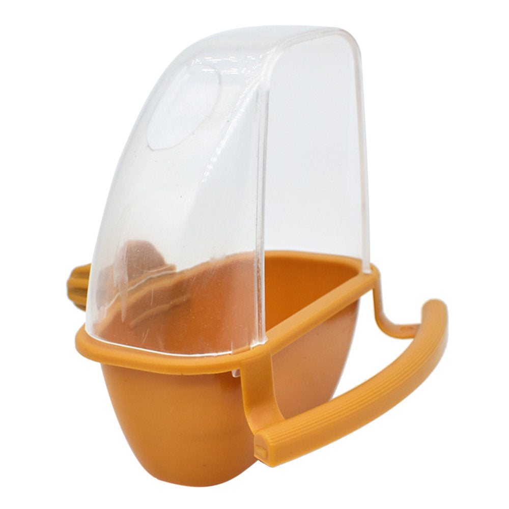 BYDOT Parakeet Food Dispenser No Mess Plastic Parrot Feeder with Perch Cage Accessories for Small Bird Cockatiel Finch Animals & Pet Supplies > Pet Supplies > Bird Supplies > Bird Cage Accessories BYDOT Yellow  