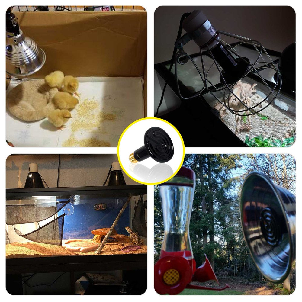 TAMAYKIM 100W Ceramic Heat Emitter Infrared Lamp Bulb for Reptile, No Light Animals & Pet Supplies > Pet Supplies > Reptile & Amphibian Supplies > Reptile & Amphibian Habitat Heating & Lighting TAMAYKIM