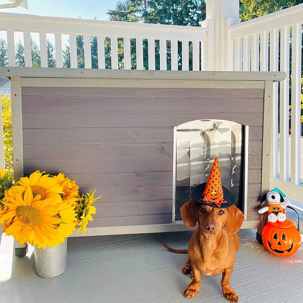 Morgete Wooden Dog House Puppy Kennels for Large/Medium/Small Dogs, Gray Animals & Pet Supplies > Pet Supplies > Dog Supplies > Dog Houses MORGETE