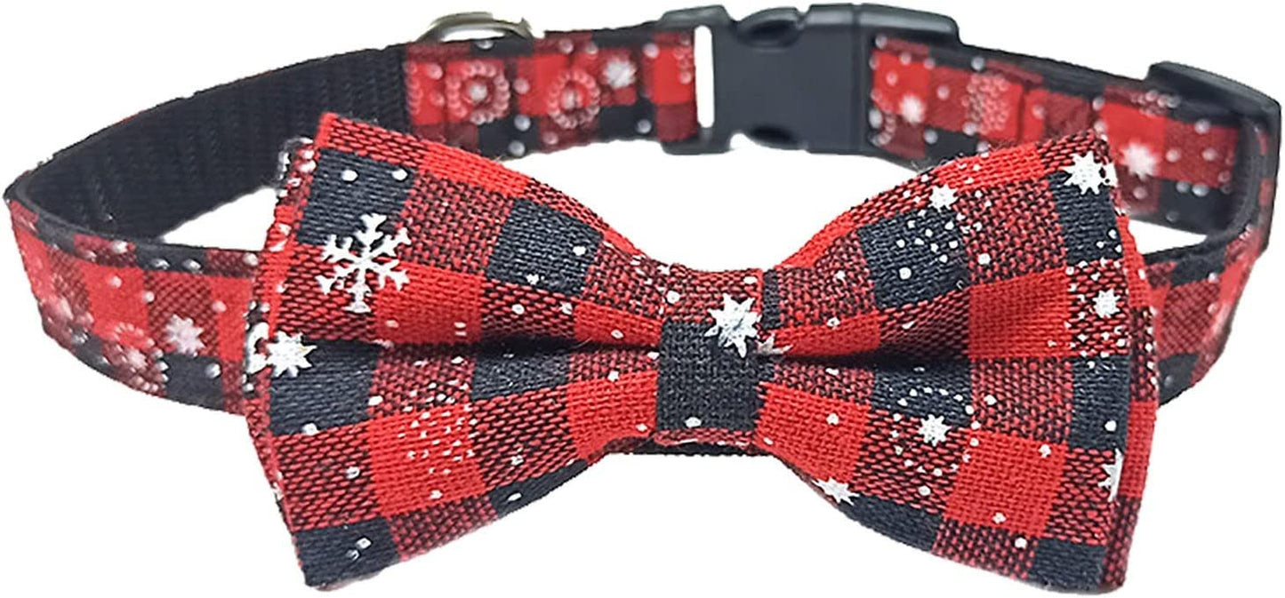 Nylon Dog Collar Strap Cat Dog Collars with Bows Bows for Dogs Sailor Bow Ties Adjustable Collars for Cat Small Medium Largedogs Animals & Pet Supplies > Pet Supplies > Dog Supplies > Dog Apparel HonpraD Red Small