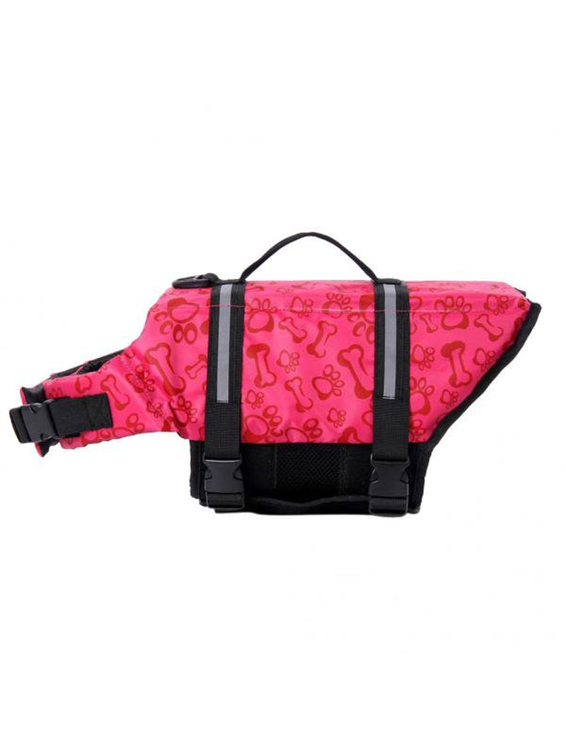 Taykoo Dog Life Jacket Adjustable Dog Lifevest Swimsuit Safrrr Vest Apparel Lifesaver Preserver Coat for Small Medium Large Puppy with Handle Reflective for Swimming and Boating Animals & Pet Supplies > Pet Supplies > Dog Supplies > Dog Apparel Taykoo L Pink