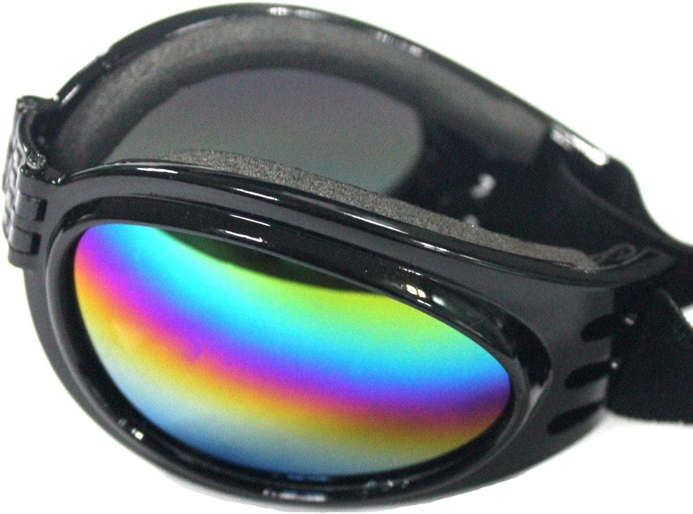 Top-Elecmart Pet Glasses Dog Sunglasses Dog Glasses Golden Retriever Samoyed Sunglasses Goggles Big Dog Eye Wear Protection (Black) Animals & Pet Supplies > Pet Supplies > Dog Supplies > Dog Apparel Aomeiter