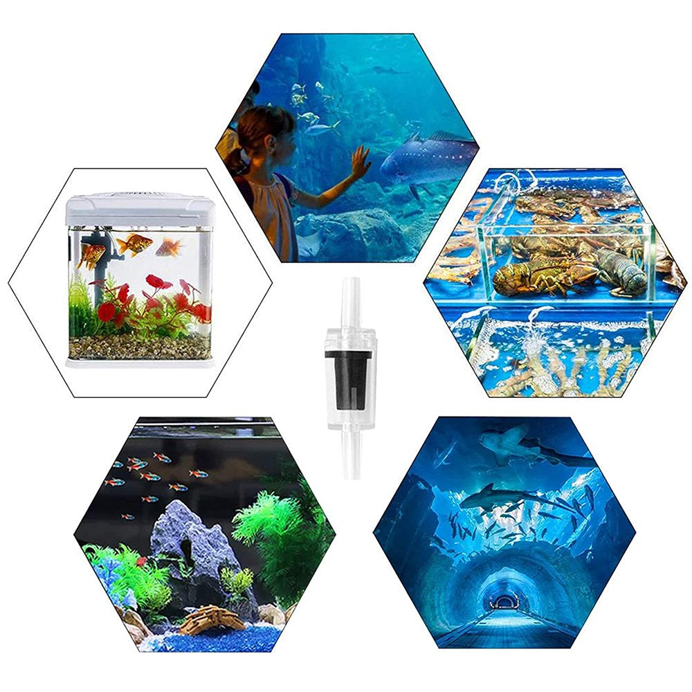 Plastic One Way Non-Return Check Valves 10Pcs Aquarium Air Pump Accessories for Fish Tank Air Line Tube Tubing Hose Pipe Fitting Animals & Pet Supplies > Pet Supplies > Fish Supplies > Aquarium & Pond Tubing Quintina