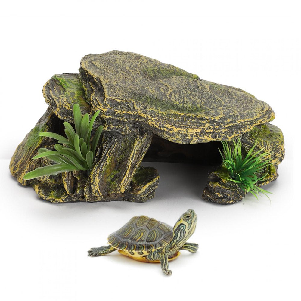 CHICIRIS Reptile Hideout, Resin Aquarium Decoration Reptile Cave Hideout Decor for Lizard Scorpion Spider Snake Gecko Bearded Dragon Animals & Pet Supplies > Pet Supplies > Fish Supplies > Aquarium Decor Dose not supply