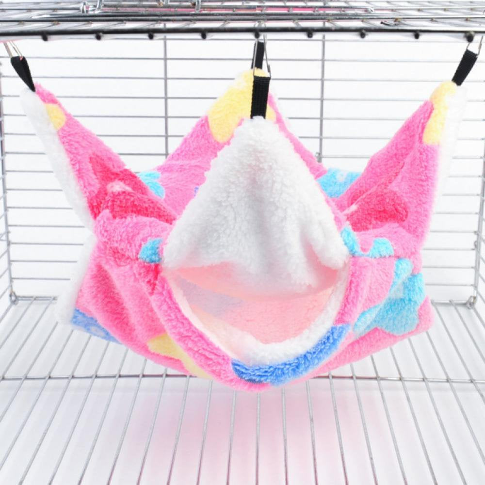 KARLSITEK Guinea Pig Rat Hammock Guinea Pig Hamster Ferret Hanging Hammock Toys Bed for Small Animals Chinchilla Parrot Sugar Glider Ferret Squirrel Playing Animals & Pet Supplies > Pet Supplies > Small Animal Supplies > Small Animal Bedding KARLSITEK S Starfish Pink