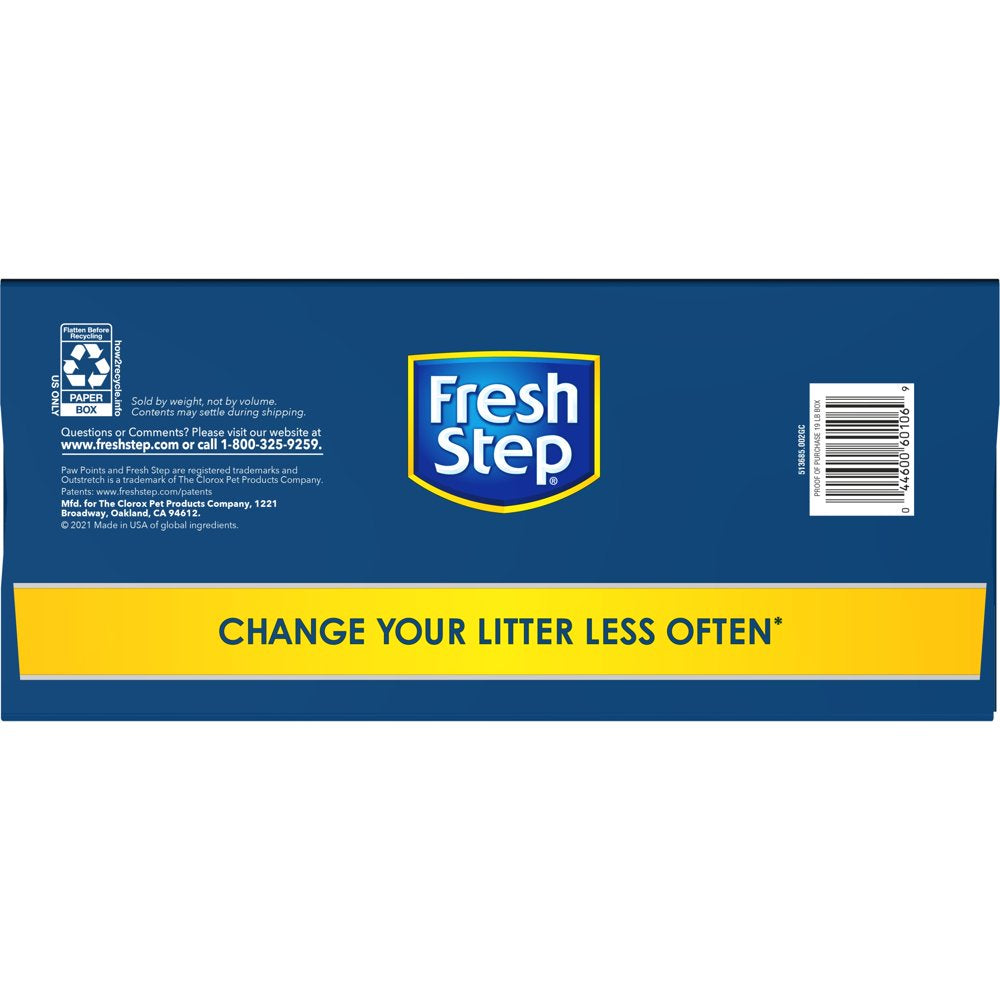 Fresh Step Outstretch Long Lasting Concentrated Clumping Cat Litter, Unscented, 19 Lbs Animals & Pet Supplies > Pet Supplies > Cat Supplies > Cat Litter The Clorox Company