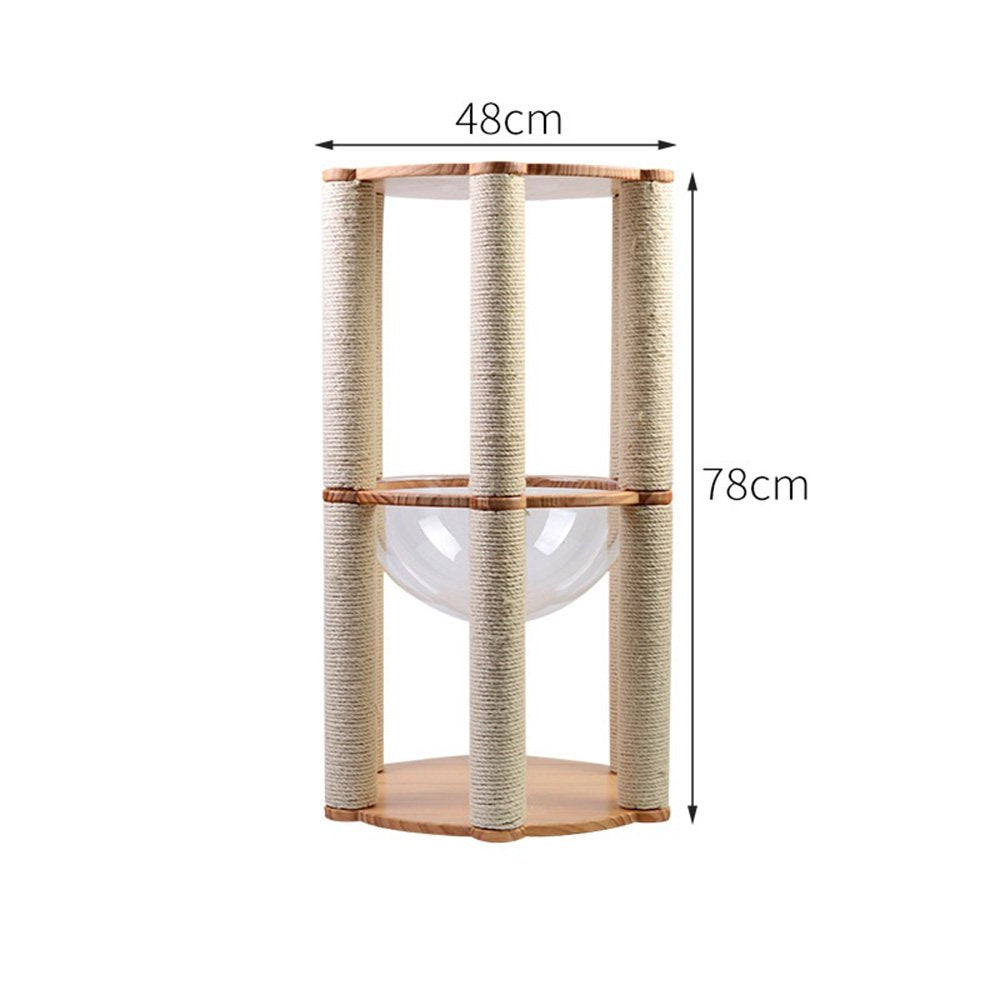 INSTACHEW Hexagon Tower Scratch Post Hammock Bed for Large, Medium, and Small Cat, Lounge Furniture for Beloved Pet, Cozy Nest for Sleeping and Playing Animals & Pet Supplies > Pet Supplies > Cat Supplies > Cat Beds INSTACHEW