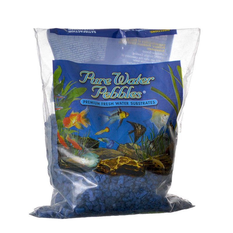 Pure Water Pebbles Aquarium Gravel - Marine Blue 2 Lbs (3.1-6.3 Mm Grain) Pack of 3 Animals & Pet Supplies > Pet Supplies > Fish Supplies > Aquarium Gravel & Substrates Pure Water Pebbles